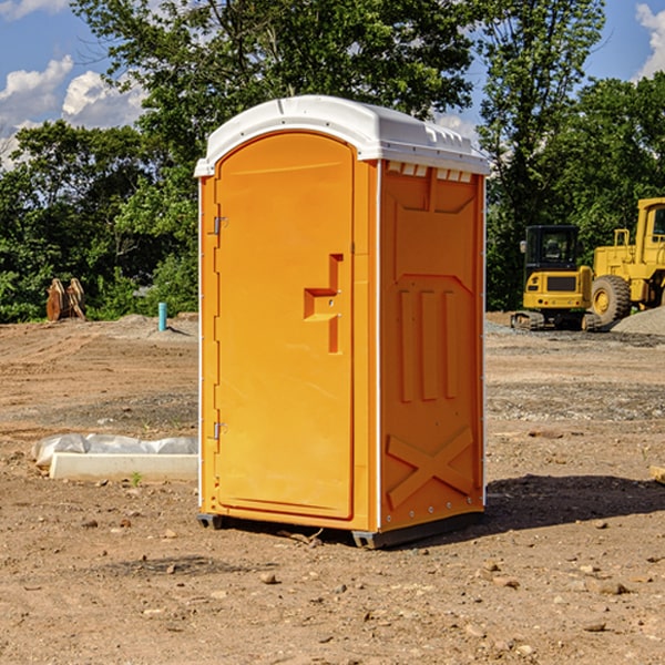 how often are the portable toilets cleaned and serviced during a rental period in Kinsman Center OH